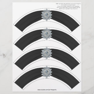 Emballage cupcake Glitz et Glam - Noir