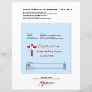 Emballage de barre de chocolat de confirmation Cro