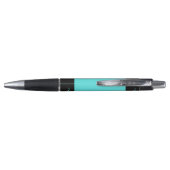 Emballage de crayon turquoise avec monogramme (Dos)