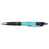 Emballage de crayon turquoise avec monogramme (Bas)