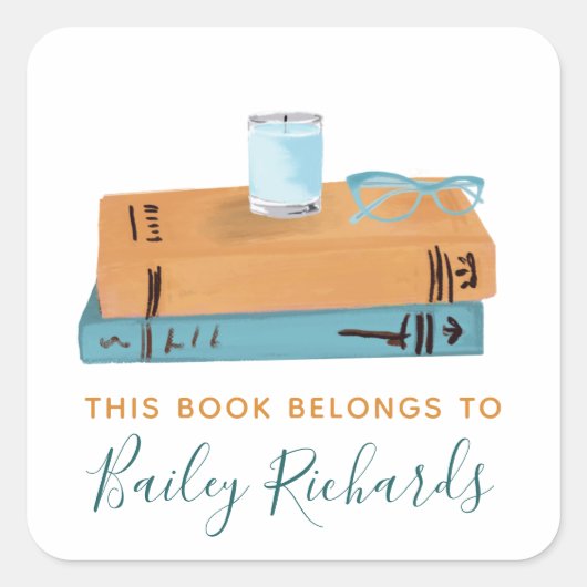 Emballage de livres et de lunettes étiquette de la (Devant)