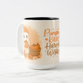 Emballage de mug à café Cute Ghost pour maison de (Devant gauche)