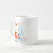 Emballage de mug de Noël avec un lapin mignon (Devant gauche)