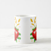 Emballage de mug fraise 3D, conception d'emballage (Centre)