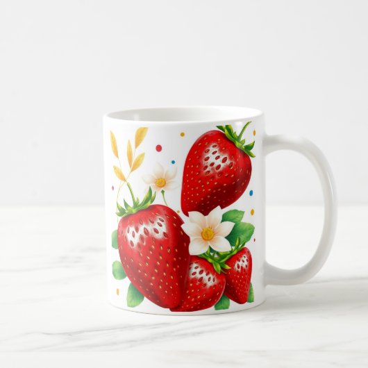 Emballage de mug fraise 3D, conception d'emballage (Droite)