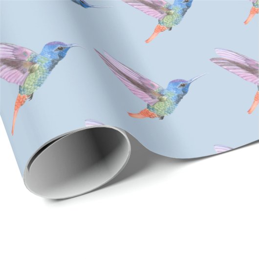 Emballage de papier de colibri enveloppé cadeau An (Coin rond)