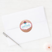 EMBALLAGE DE PRODUIT ÉTIQUETTE cupcake rose or (Enveloppe)
