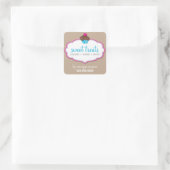EMBALLAGE DE PRODUIT ÉTIQUETTE logo cupcake mignon (Sac)