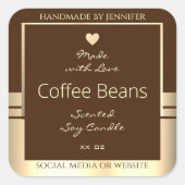 Emballage de produits de luxe Étiquette Dark Brown (Devant)