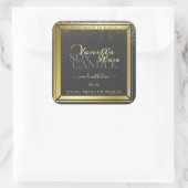 Emballage de produits de luxe Étiquette gris foncé (Sac)