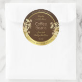 Emballage de produits floraux Étiquettes Brown or (Sac)