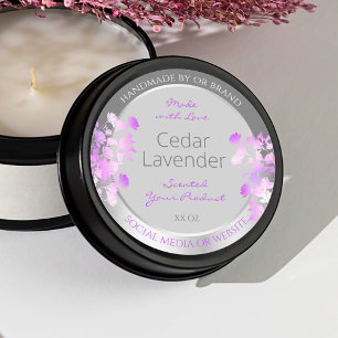 Emballage de produits floraux violets Étiquettes G
