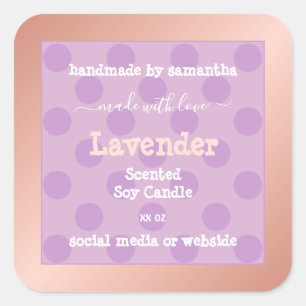Emballage de produits mauve pointillé Étiquette Ro