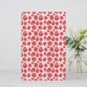 Emballage de savon Motif de fraises | Papier lin (Debout devant)