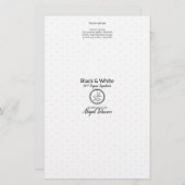 Emballage de savon noir et blanc | Papier lin (Devant / Derrière)