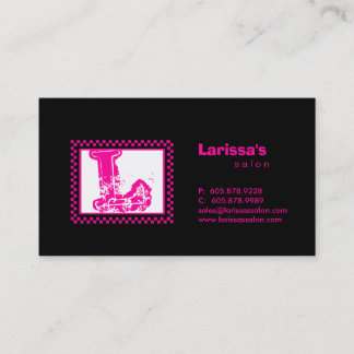 Emballage du rose de noir de carte de visite de
