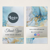 emballage en marbre rose bleue (Devant & derrière)