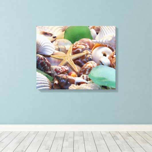 Emballage en toile de Starfish & Seashs (Insitu (Plancher de Bois))