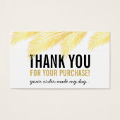 EMBALLAGE MERCI en feuille d'or tropical (Devant)