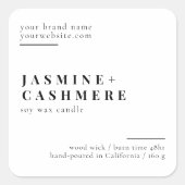 Emballage minimaliste simple cosmétique étiquette (Devant)