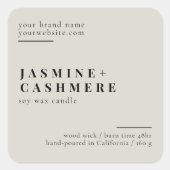 Emballage minimaliste simple cosmétique étiquette (Devant)