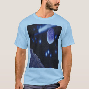 Emballage par le ciel sur un T-shirt