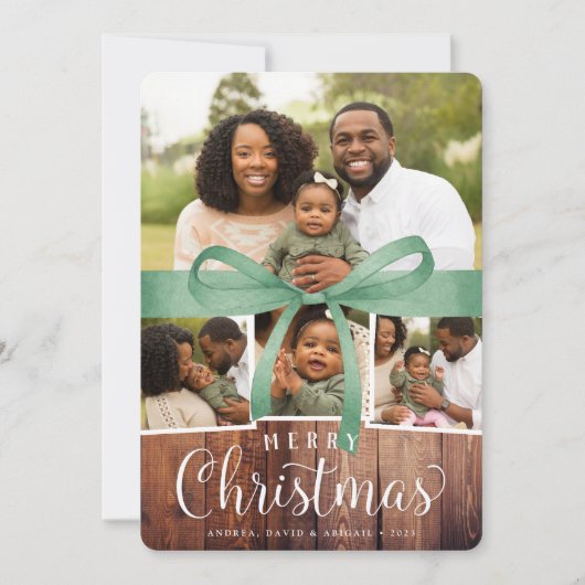 Emballage rustique | Carte de collage photo de vac (Devant)