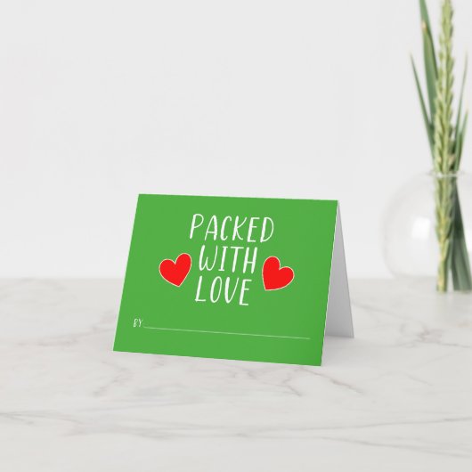 Emballé avec la carte Love Note (Devant)