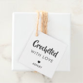 Emballé d'amour, étiquette cadeau artisanale, Kraf (En situation)