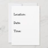 Emballement Turquie de thanksgiving et invitation (Dos)