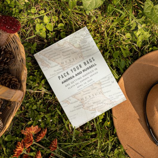 Emballez vos sacs Mexique Carte Destination Mariag