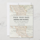 Emballez vos sacs Mexique Carte Destination Mariag (Devant)