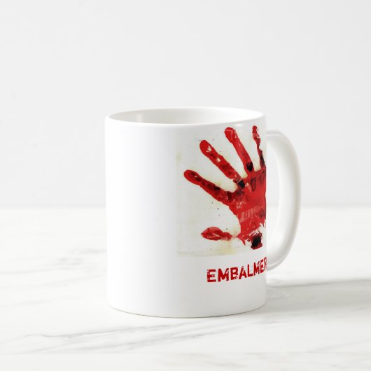 Embalmer Bloody Hand Print Mok (Voorkant rechts)