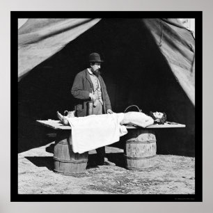 Embalming chirurg op Work 1864 Poster