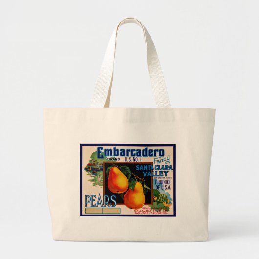 Embarcadero Pears Grote Tote Bag (Voorkant)