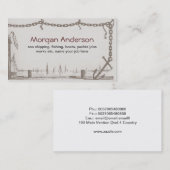 embarque des bateaux pêchant le carte de visite (Devant / Derrière)