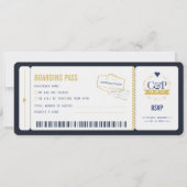 Embarquement Pass Mariage RSVP Invitation (Devant)