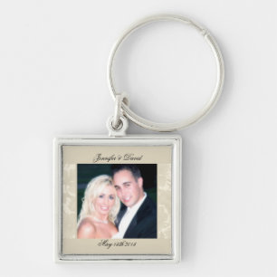 Embassy Floral Ecru Creme Foto Sleutelhanger
