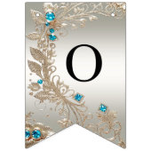Embellister Gold Blue Stones Bunting Drapeau (Deuxième drapeau)
