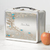 Embellister Gold Blue Stones Lunchbox (En situation)