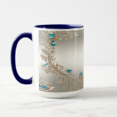 Embellister Gold Blue Stones Mug (Gauche)