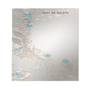 Embellister le Bloc-notes Gold Blue Stones