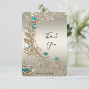 Embellister le Carte de remerciements Gold Blue St