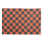 Ember and ash checkerboard pattern kussensloop (Achterkant-Links)