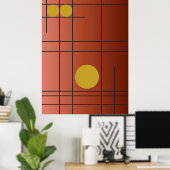 Ember Drift No. 1 — Affiches d'art mural géométriq (Bureau à domicile)