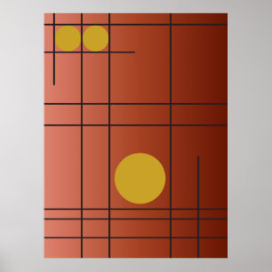 Ember Drift No. 1 — Moderne Geometrische Wandkunst Poster