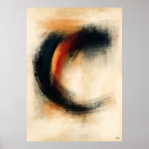 Ember Enso Zen Abstracte Kunst in Japanse Sumi Ins