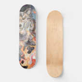 Ember Eyes Wolf Waterverf Skateboard (Voorkant)