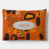 Ember Glow Abstract: Personalized Accessory Pouch Etui (Voorkant)