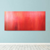 Ember Glow Haze rode acryl schilderij canvas print (Insitu (Houten vloer))